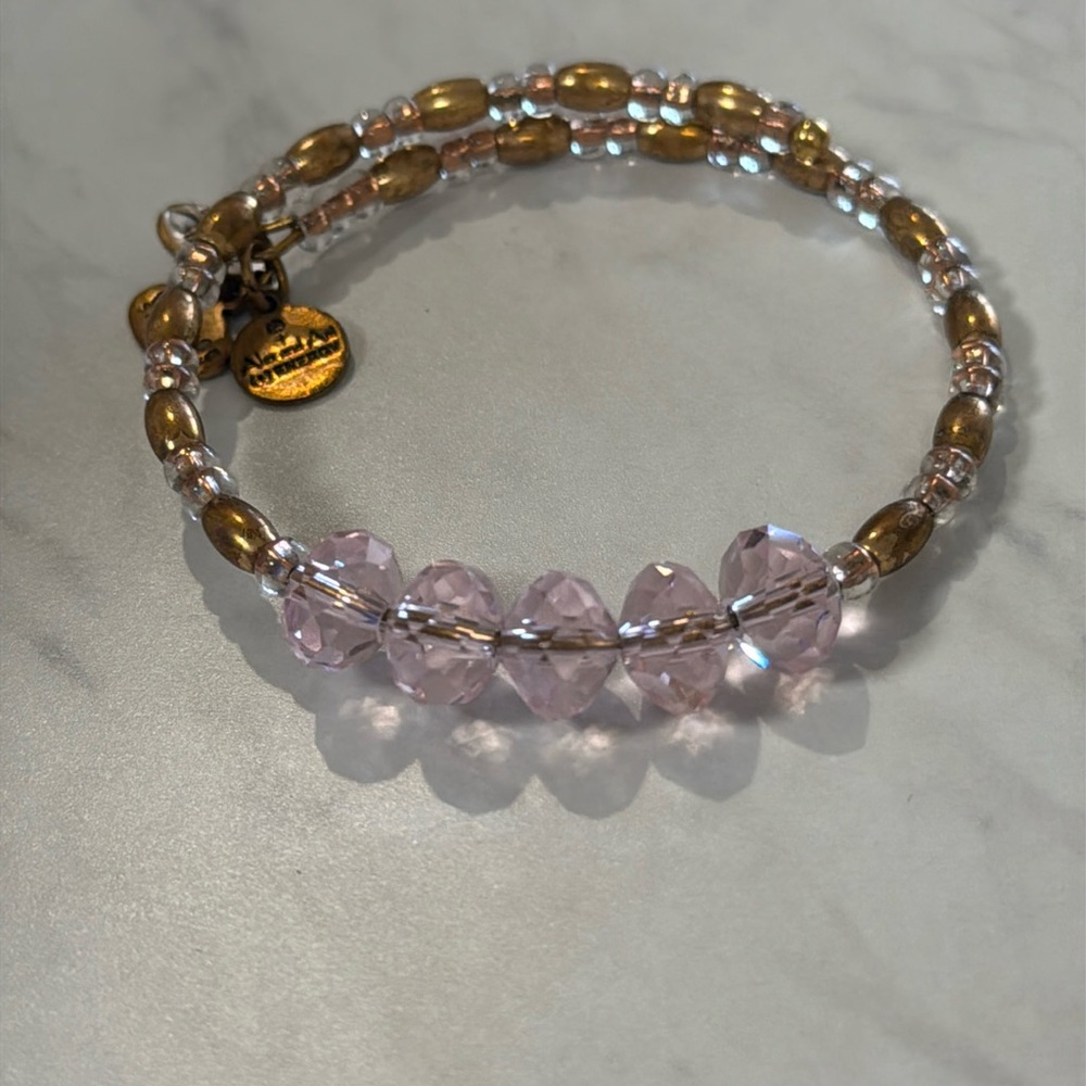 Alex and Ani bracelet, pink stones